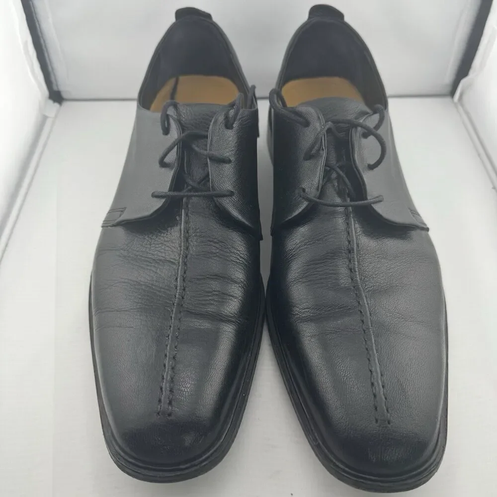Cole Haan Black Beckett Split Toe Leather 3 Eyelet Oxfords Sz-13 C06399‎ FG11